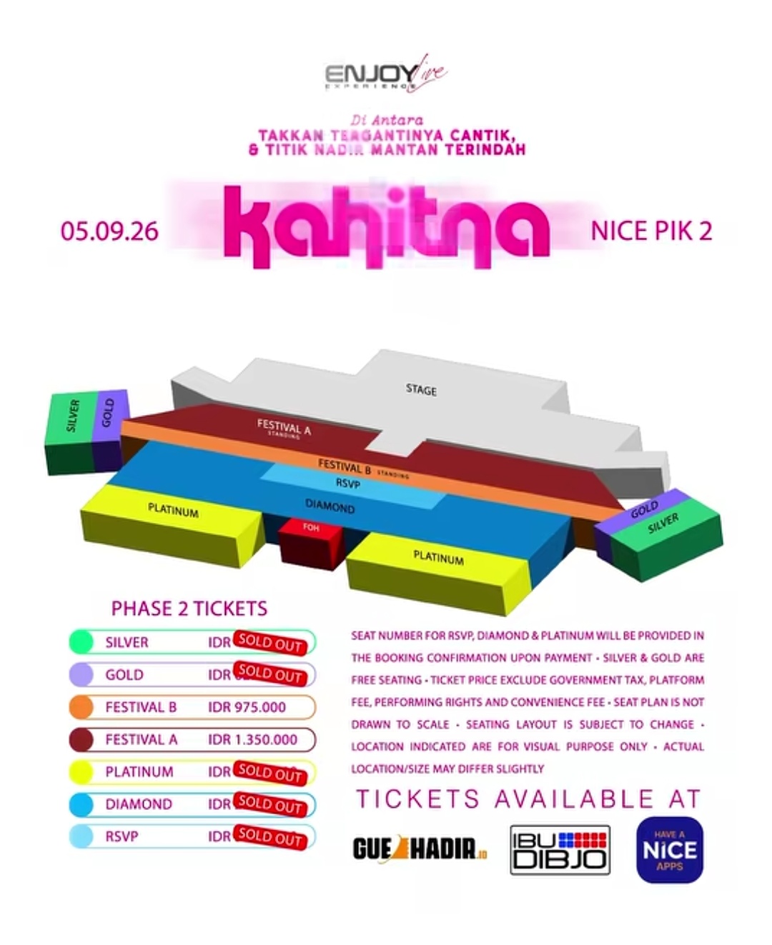 Denah venue 3D Kahitna 40 Tahun